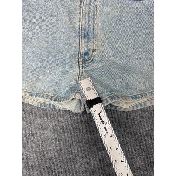 Vtg Calvin Klein High Waist Denim Shorts Y2K CK Jeans USA Made Enzyme Wash sz 9 - Picture 11 of 16